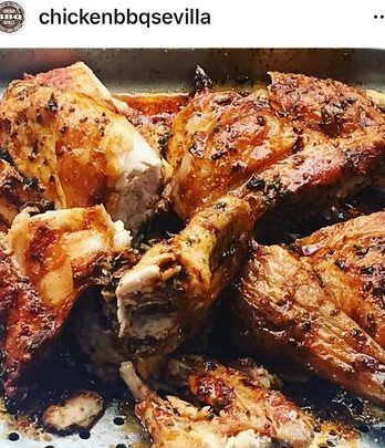 Chicken BBQ Sevilla (Parque Atlantico): Pollos Asados Al Carbon (Brasa).BBQ CHICKEN