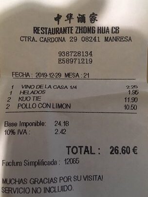 Restaurante Chino Zhong Hua